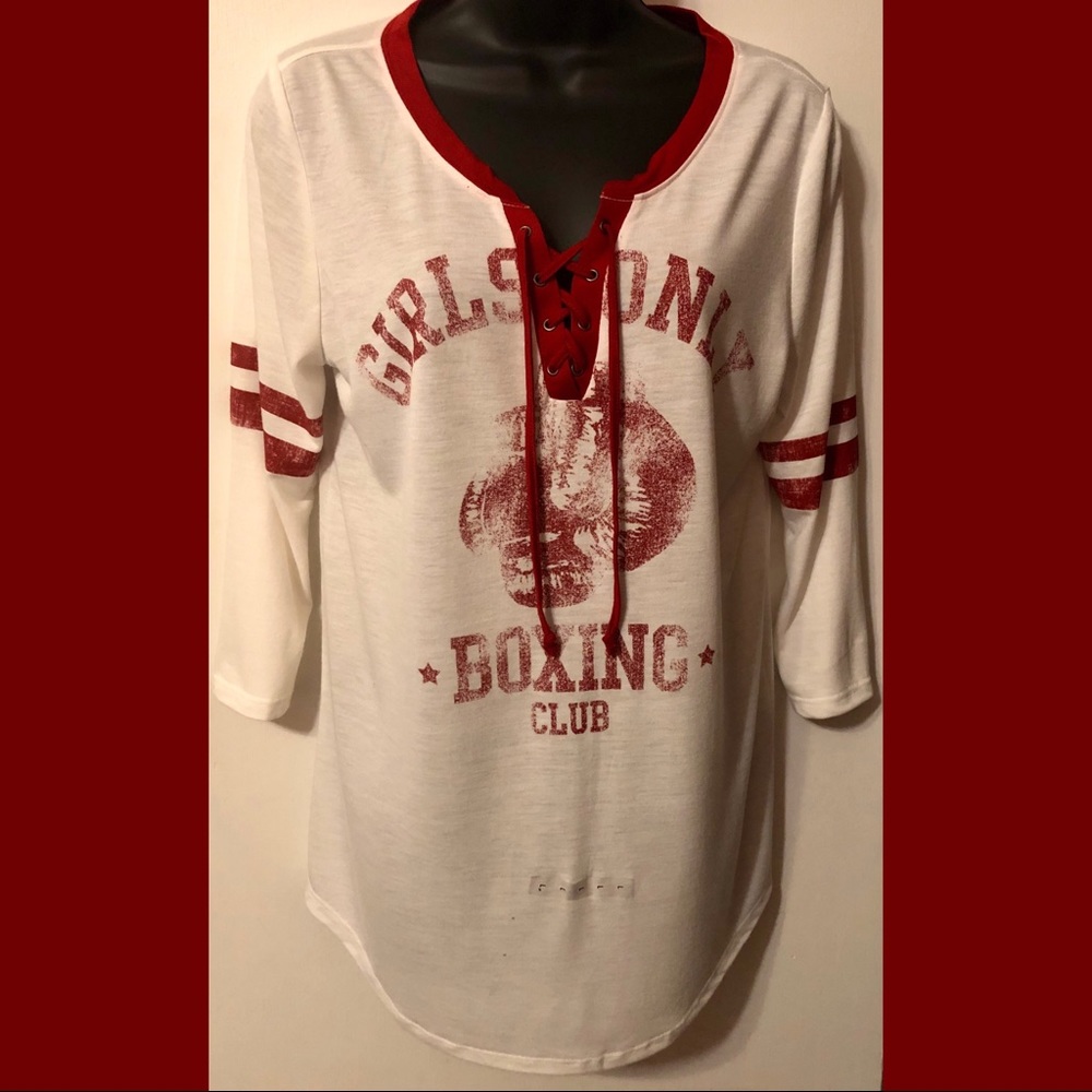 Arizona Soft Burgundy/White Sports Top